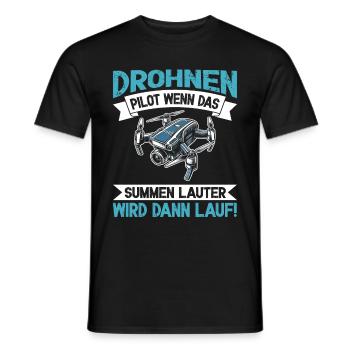Drone Pilot Quadcopter Flying Quadcopter - Men's T-Shirt - black - Front - AI Model Male 178 light (178cm)