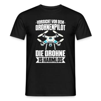 Drone Pilot Quadcopter Flying Quadcopter - Men's T-Shirt - black - Front - AI Model Male 178 light (178cm)