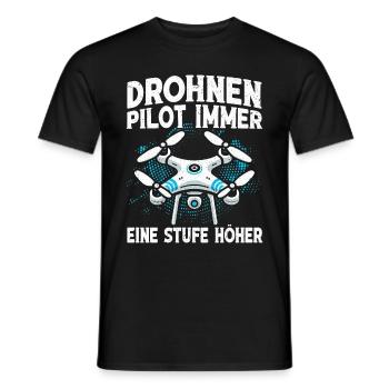 Drone Pilot Quadcopter Flying Quadcopter - Men's T-Shirt - black - Front - AI Model Male 178 light (178cm)