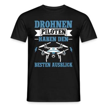 Drone Pilot Quadcopter Flying Quadcopter - Men's T-Shirt - black - Front - AI Model Male 178 light (178cm)