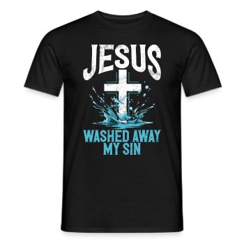 Taufe Getaufte Christliche Jesusgott -Bibel - Männer T-Shirt - Schwarz - Vorne - AI Model Male 178 light (178cm)