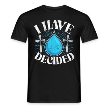 Taufe Getaufte Christliche Jesusgott -Bibel - Männer T-Shirt - Schwarz - Vorne - AI Model Male 178 light (178cm)