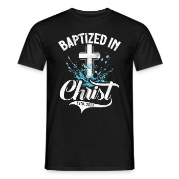 Taufe Getaufte Christliche Jesusgott -Bibel - Männer T-Shirt - Schwarz - Vorne - AI Model Male 178 light (178cm)