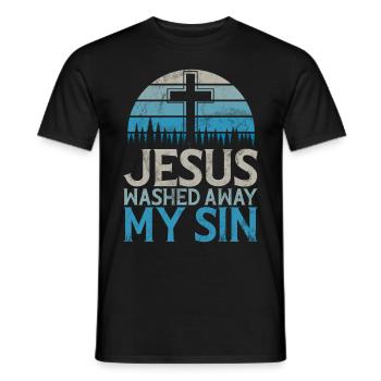 Taufe Getaufte Christliche Jesusgott -Bibel - Männer T-Shirt - Schwarz - Vorne - AI Model Male 178 light (178cm)