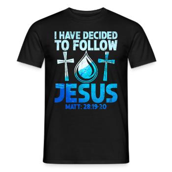 Taufe Getaufte Christliche Jesusgott -Bibel - Männer T-Shirt - Schwarz - Vorne - AI Model Male 178 light (178cm)