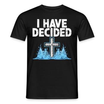 Baptism Baptized Christian Jesus God - Bible - Men's T-Shirt - black - Front - AI Model Male 178 light (178cm)