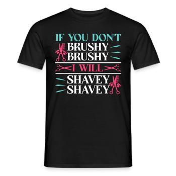 Hundegruamwelpen Haustier -Pflege -Job Salon - Männer T-Shirt - Schwarz - Vorne - AI Model Male 178 light (178cm)
