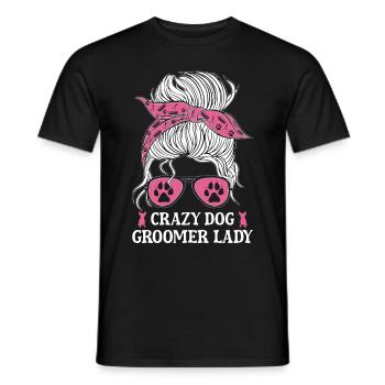 Hundegruamwelpen Haustier -Pflege -Job Salon - Männer T-Shirt - Schwarz - Vorne - AI Model Male 178 light (178cm)