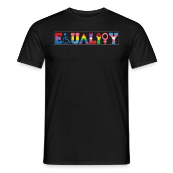 Gleichheit LGBTQ Rainbow Flag LGBTQ Stolz - Männer T-Shirt - Schwarz - Vorne - AI Model Male 178 light (178cm)