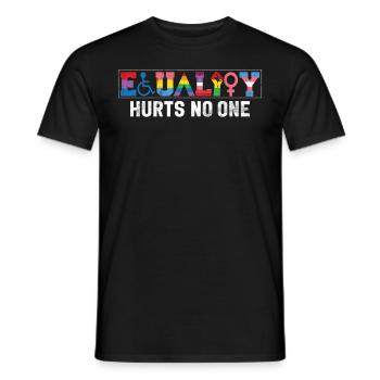 Gleichheit LGBTQ Rainbow Flag LGBTQ Stolz - Männer T-Shirt - Schwarz - Vorne - AI Model Male 178 light (178cm)