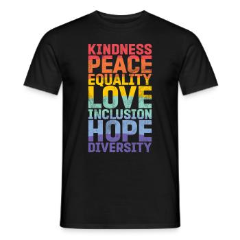 Gleichheit LGBTQ Rainbow Flag LGBTQ Stolz - Männer T-Shirt - Schwarz - Vorne - AI Model Male 178 light (178cm)