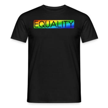Gleichheit LGBTQ Rainbow Flag LGBTQ Stolz - Männer T-Shirt - Schwarz - Vorne - AI Model Male 178 light (178cm)