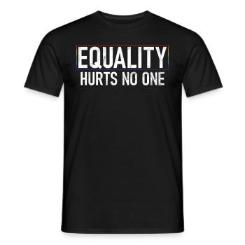 Gleichheit LGBTQ Rainbow Flag LGBTQ Stolz - Männer T-Shirt - Schwarz - Vorne - AI Model Male 178 light (178cm)