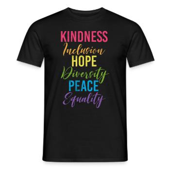 Gleichheit LGBTQ Rainbow Flag LGBTQ Stolz - Männer T-Shirt - Schwarz - Vorne - AI Model Male 178 light (178cm)