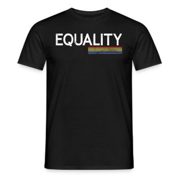Gleichheit LGBTQ Rainbow Flag LGBTQ Stolz - Männer T-Shirt - Schwarz - Vorne - AI Model Male 178 light (178cm)