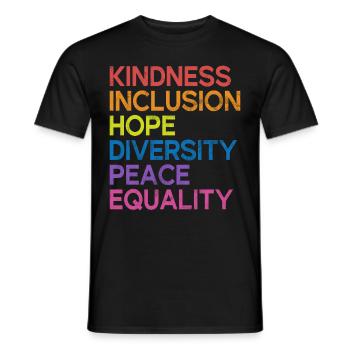 Gleichheit LGBTQ Rainbow Flag LGBTQ Stolz - Männer T-Shirt - Schwarz - Vorne - AI Model Male 178 light (178cm)