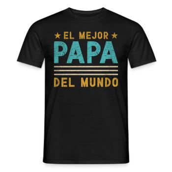 Spanischer Vater Zweisprachiger Latino Vatertag - Männer T-Shirt - Schwarz - Vorne - AI Model Male 178 light (178cm)