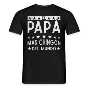 Spanischer Vater Zweisprachiger Latino Vatertag - Männer T-Shirt - Schwarz - Vorne - AI Model Male 178 light (178cm)