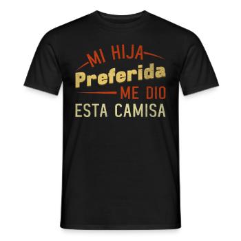 Spanischer Vater Zweisprachiger Latino Vatertag - Männer T-Shirt - Schwarz - Vorne - AI Model Male 178 light (178cm)