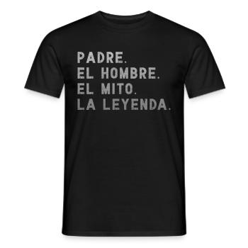 Spanischer Vater Zweisprachiger Latino Vatertag - Männer T-Shirt - Schwarz - Vorne - AI Model Male 178 light (178cm)