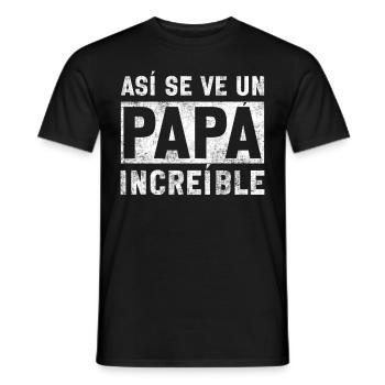 Spanischer Vater Zweisprachiger Latino Vatertag - Männer T-Shirt - Schwarz - Vorne - AI Model Male 178 light (178cm)