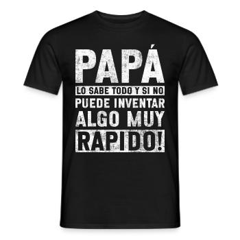 Spanischer Vater Zweisprachiger Latino Vatertag - Männer T-Shirt - Schwarz - Vorne - AI Model Male 178 light (178cm)