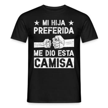 Spanischer Vater Zweisprachiger Latino Vatertag - Männer T-Shirt - Schwarz - Vorne - AI Model Male 178 light (178cm)