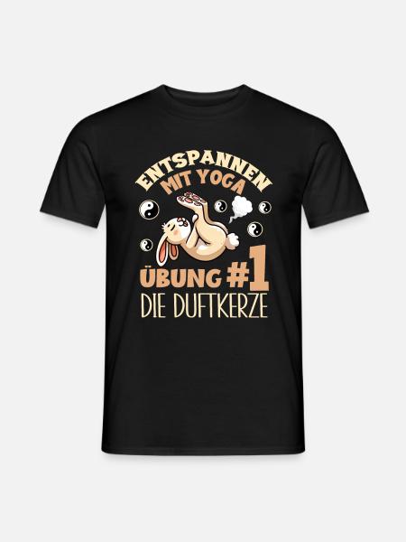 Se détendre avec Yoga Bunny Funny Meditation Exercise - T-shirt homme - noir