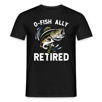 Pêcheur à la retraite Pêche à l’achigan Poisson-chat Retraite - T-shirt homme - noir - Devant - AI Model Male 178 light (178cm)
