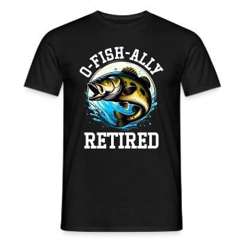 Pêcheur à la retraite Pêche à l’achigan Poisson-chat Retraite - T-shirt homme - noir - Devant - AI Model Male 178 light (178cm)