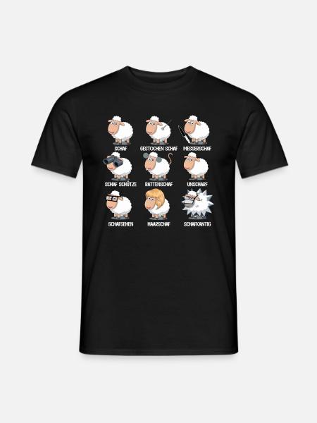 Lustige Unsheep Wortspiel Schafe & Schafherde - Männer T-Shirt - Schwarz