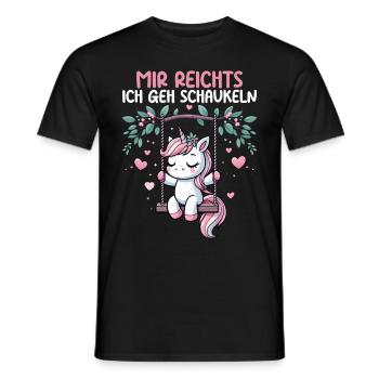 J’en ai assez, je vais me balancer, licorne drôle - T-shirt homme - noir - Devant - AI Model Male 178 light (178cm)