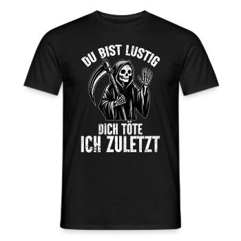 Tu es drôle, je t’aurai le dernier Faucheur - T-shirt homme - noir - Devant - AI Model Male 178 light (178cm)