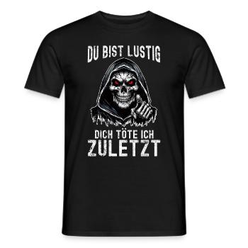 Tu es drôle, je t’aurai le dernier Faucheur - T-shirt homme - noir - Devant - AI Model Male 178 light (178cm)