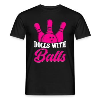 Bowling Girl Funny Ladies Team Bowler Sport - Männer T-Shirt - Schwarz - Vorne - AI Model Male 178 light (178cm)