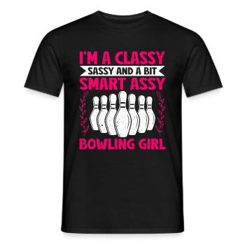 Bowling Girl Funny Ladies Team Bowler Sport - Männer T-Shirt - Schwarz - Vorne - AI Model Male 178 light (178cm)