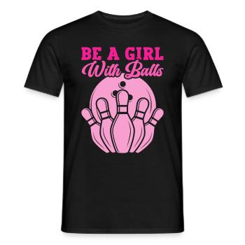 Bowling Girl Funny Ladies Team Bowler Sport - Männer T-Shirt - Schwarz - Vorne - AI Model Male 178 light (178cm)
