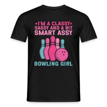 Bowling Girl Funny Ladies Team Bowler Sport - Männer T-Shirt - Schwarz - Vorne - AI Model Male 178 light (178cm)
