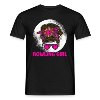 Bowling Girl Funny Ladies Team Bowler Sport - Männer T-Shirt - Schwarz - Vorne - AI Model Male 178 light (178cm)