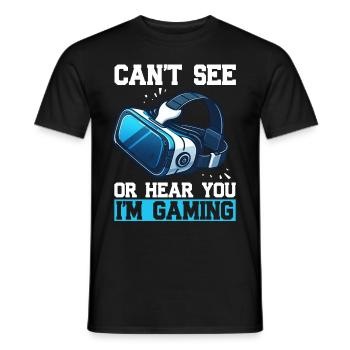 Virtual Reality Athlet Witzer VR Gamer Headset - Männer T-Shirt - Schwarz - Vorne - AI Model Male 178 light (178cm)