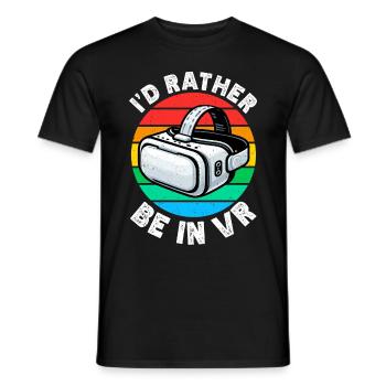 Virtual Reality Athlet Witzer VR Gamer Headset - Männer T-Shirt - Schwarz - Vorne - AI Model Male 178 light (178cm)