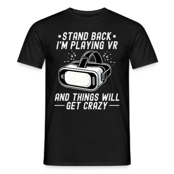 Virtual Reality Athlet Witzer VR Gamer Headset - Männer T-Shirt - Schwarz - Vorne - AI Model Male 178 light (178cm)