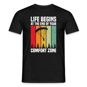 Camp de pompiers parachutistes -Junkie-Parachutiste - T-shirt homme - noir - Devant - AI Model Male 178 light (178cm)