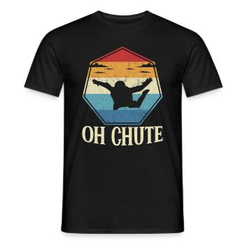 Camp de pompiers parachutistes -Junkie-Parachutiste - T-shirt homme - noir - Devant - AI Model Male 178 light (178cm)