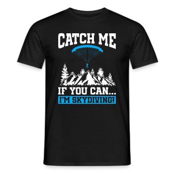 Camp de pompiers parachutistes -Junkie-Parachutiste - T-shirt homme - noir - Devant - AI Model Male 178 light (178cm)