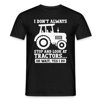 Landwirtschafts Traktor Vintage Traktor Landwirte - Männer T-Shirt - Schwarz - Vorne - AI Model Male 178 light (178cm)