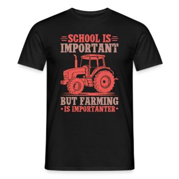 Landwirtschafts Traktor Vintage Traktor Landwirte - Männer T-Shirt - Schwarz - Vorne - AI Model Male 178 light (178cm)
