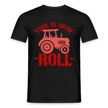 Landwirtschafts Traktor Vintage Traktor Landwirte - Männer T-Shirt - Schwarz - Vorne - AI Model Male 178 light (178cm)