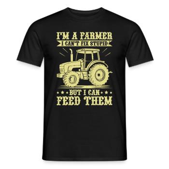 Landwirtschafts Traktor Vintage Traktor Landwirte - Männer T-Shirt - Schwarz - Vorne - AI Model Male 178 light (178cm)