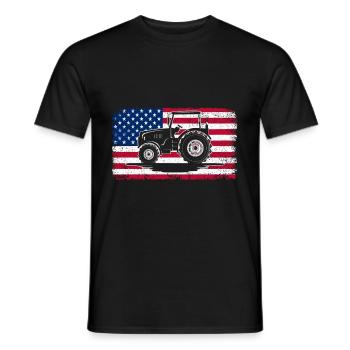 Landwirtschafts Traktor Vintage Traktor Landwirte - Männer T-Shirt - Schwarz - Vorne - AI Model Male 178 light (178cm)